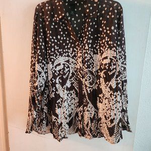 Brown long sleeve blouse